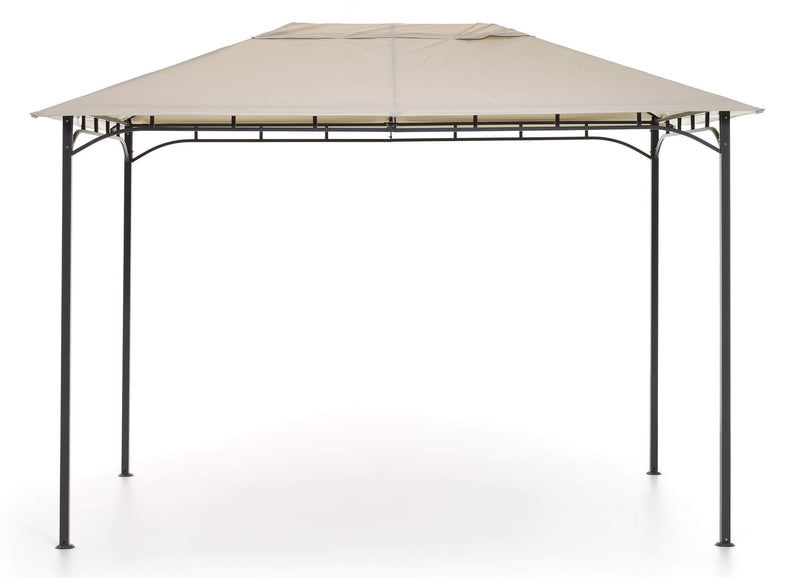 Gazebo da Giardino 3x2m in Ferro e Poliestere Rodi Beige-2