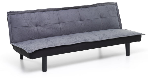 sconto Canapé convertible 3 places 184x75x68 cm en tissu gris