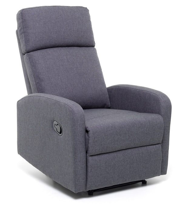 Fauteuil relax inclinable manuel en tissu bleu prezzo