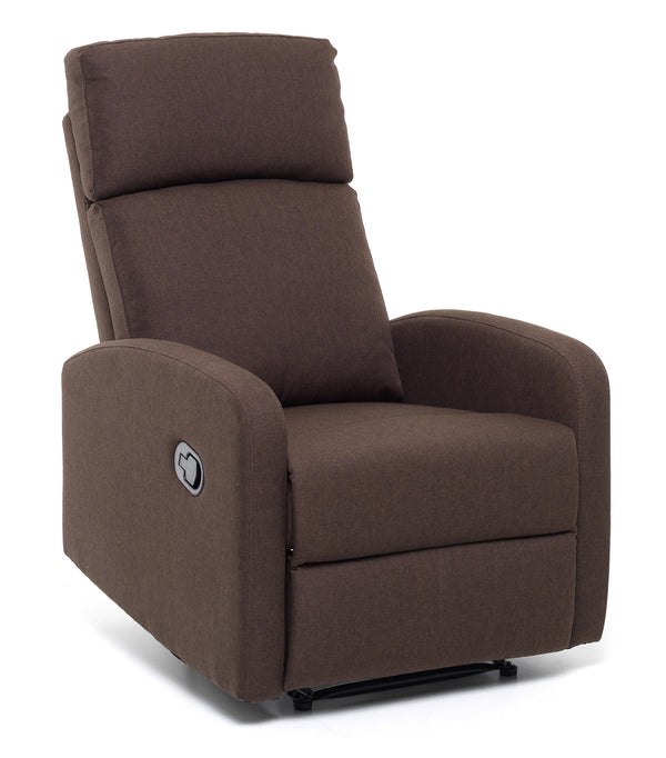 prezzo Fauteuil relax inclinable manuel en tissu marron