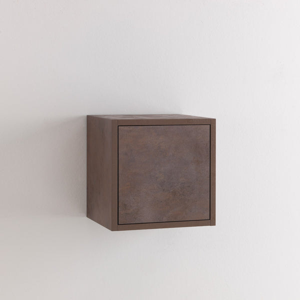 sconto Meuble Mural 1 Porte pour Salon 34x27x34 cm en TFT Marte Brown Stone Wood