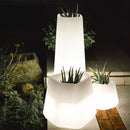 Vaso Luminoso da Giardino a LED 40x35x27 cm in Resina 5W Magnolia Bianco Freddo-2