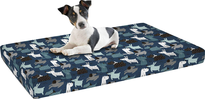 Materassino Imbottito 60x50cm per Cani e Gatti Blue Dogs Blu-1