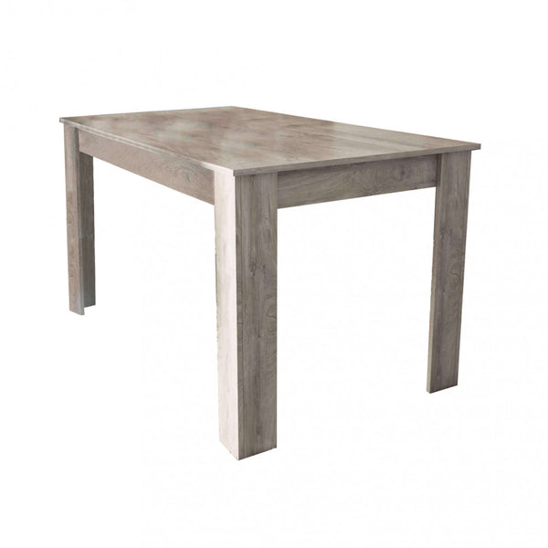 Table Pepper 138x80x74,5 h cm en aggloméré bilaminé chêne gris sconto