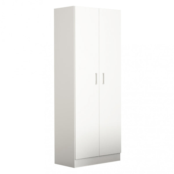 acquista Armoire à 2 portes 80x52x180 h cm en aggloméré bilaminé blanc