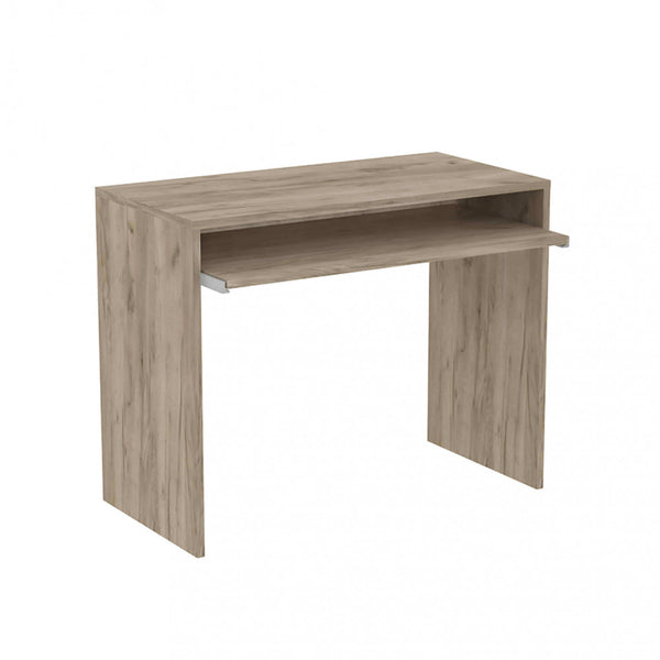 sconto Perry Elm Pc Desk 90x45x74 h cm en aggloméré bilaminé chêne gris