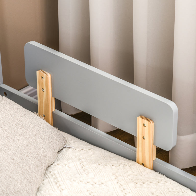 Struttura Letto Singolo per Bambini 143x76x49 cm con Motivi a Stelle e Luna in Pannelli di MDF e Truciolato Grigio-7