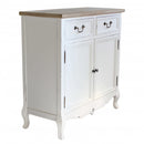 Credenza Cuore 86x37x85 h cm in Legno di paulownia Bianco-1