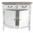 Credenza Cuore 86x37x85 h cm in Legno di paulownia Bianco-4