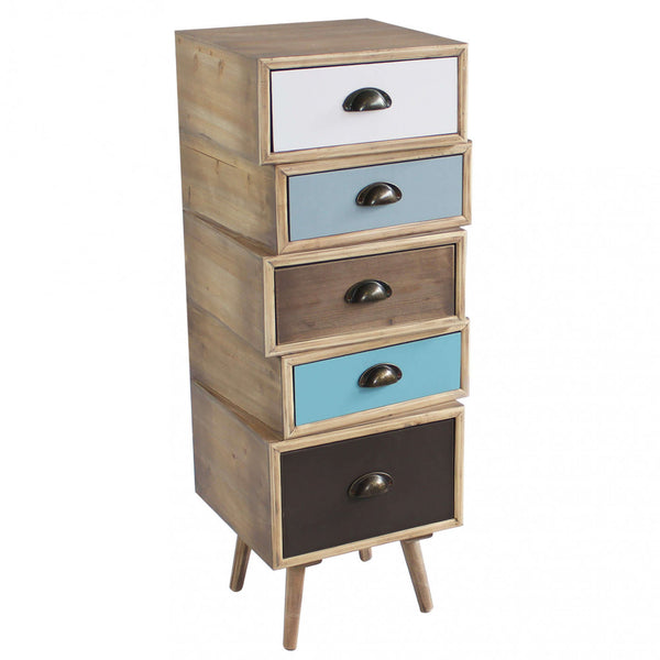 Commode Colorado 40x36,5x99 h cm en Bois Multicolore prezzo