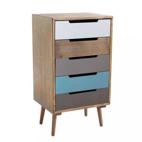 sconto Commode Darwin 45x36,5x81,5 h cm en bois multicolore