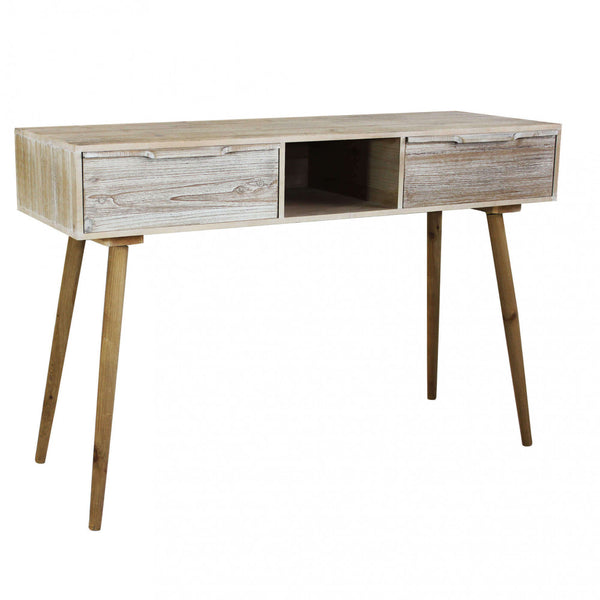 online Console avec 2 Tiroirs 120x40x80 h cm en Bois de Paulownia Marron