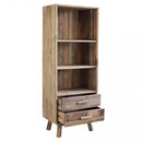 Libreria Justin 60x40x160 h cm in Pino riciclato Marrone-2