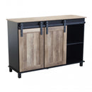 Mobile Youri 120x40x82 h cm in Legno Nero-3