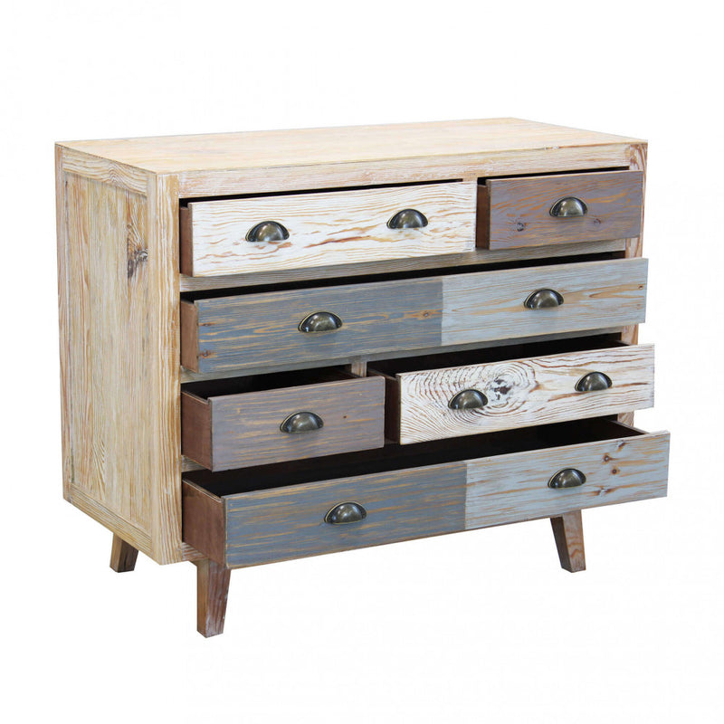 Mobile Benjy 99x45x82 h cm in Legno Multicolor-2