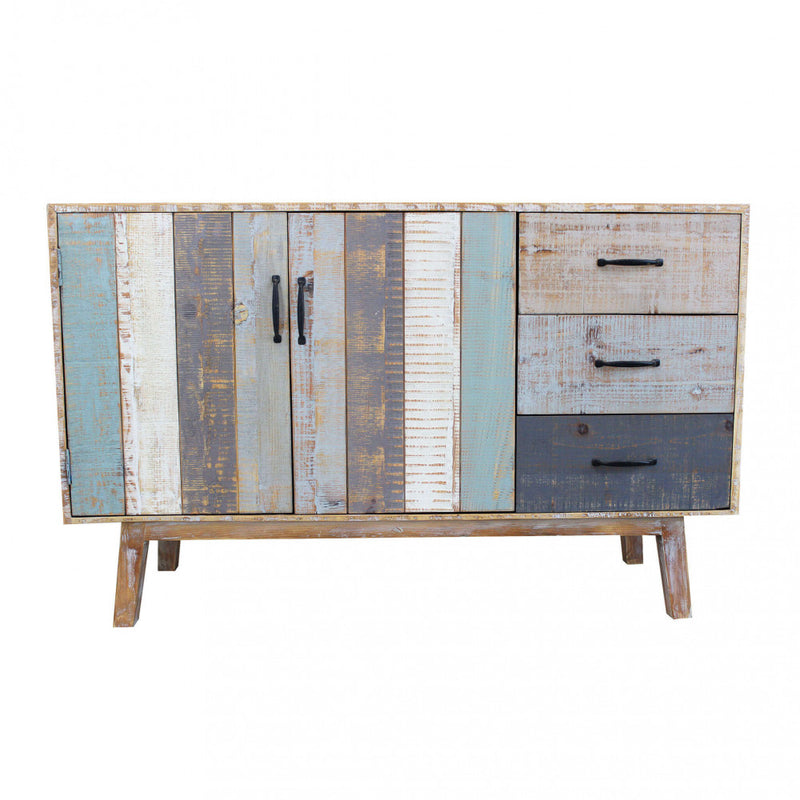 Mobile Felix 126x40x78 h cm in Legno Multicolor-8