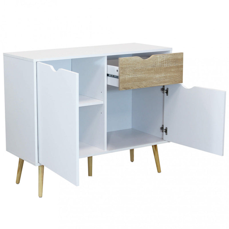 Mobile Theodore 99x39x82 h cm in Legno Bianco-2