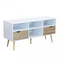 Mobile Porta Tv Brody 117x39x58 h cm in Legno Bianco-1