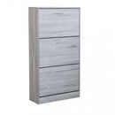 Scarpiera Vicky 60x24x115 h cm in Legno Grigio Chiaro-1