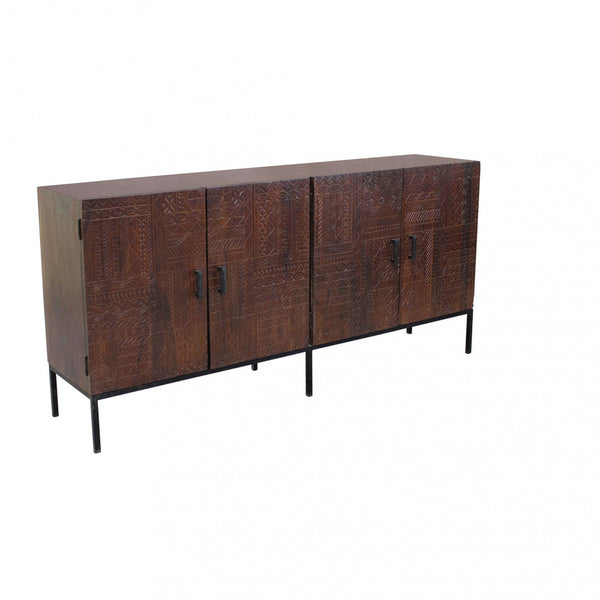 acquista Armoire Hank 180x40x85 h cm en bois marron