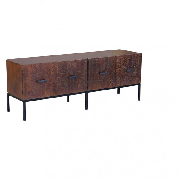 Meuble TV Dominick 150x40x55 h cm en Bois Marron acquista