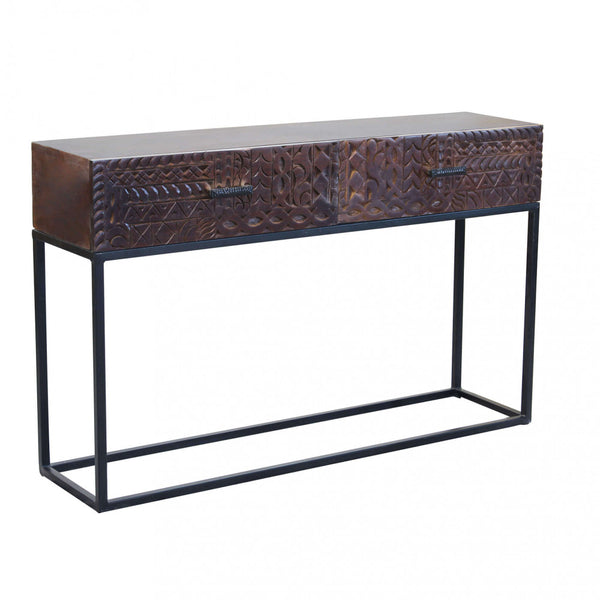 Daly Console 120x30x76 h cm en Bois Marron sconto