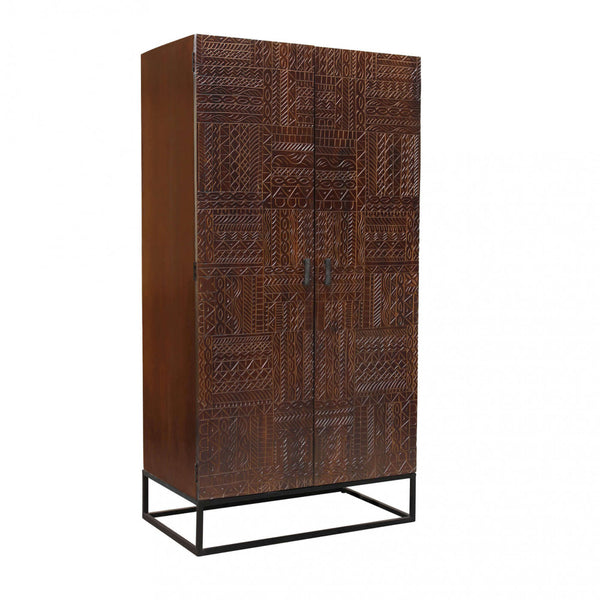 sconto Armoire Daren 96x56x186 h cm en Bois Marron