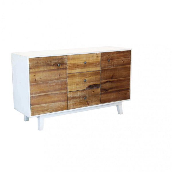 Armoire Austen 142x45x83 h cm en bois blanc sconto