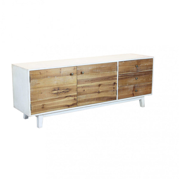 prezzo Meuble TV Barclay 178x45x66 h cm en Bois Blanc