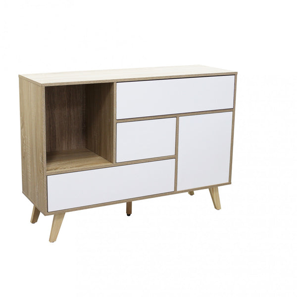 prezzo Armoire Emory 119x39,5x85,6 h cm en aggloméré bilaminé blanc