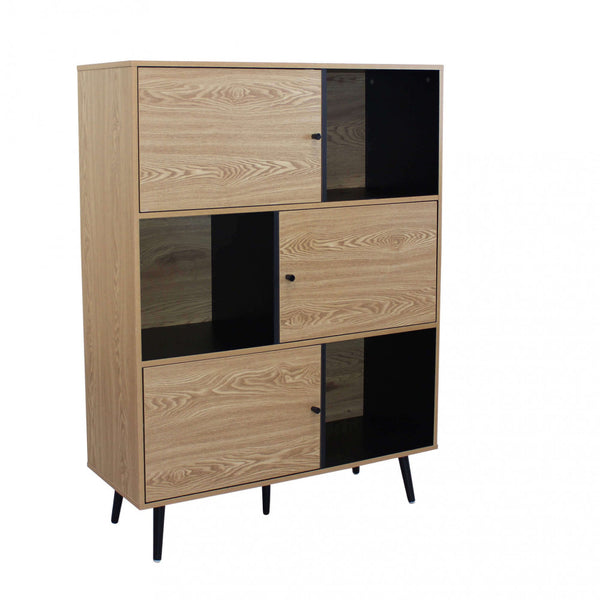 online Armoire Elwood 100x39,5x135 h cm en aggloméré bilaminé naturel