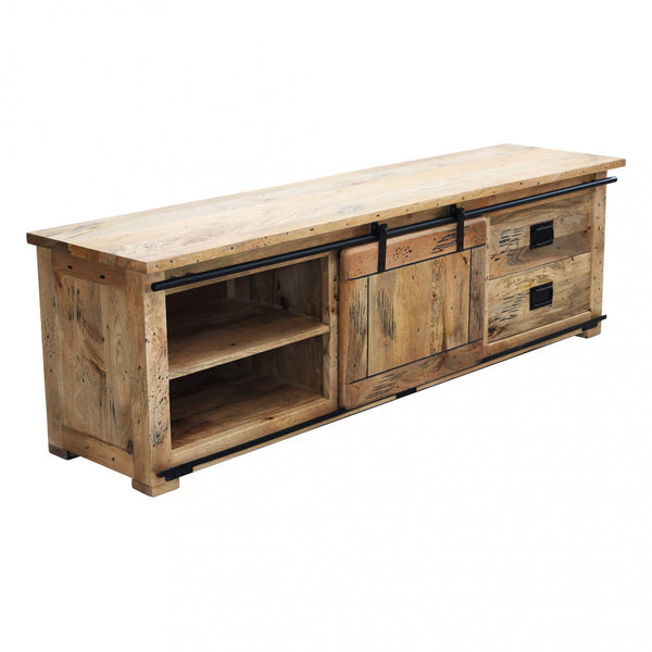 Meuble TV Zachery 180x45x55 h cm en Bois Marron prezzo