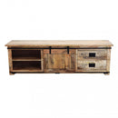 Mobile TV Zachery 180x45x55 h cm in Legno Marrone-4