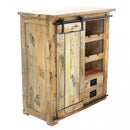 Mobile Cantinetta Portabottiglie 1 Anta 2 Ripiani e Cassetti 90x45x100 h cm in Legno-1