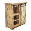 Mobile Cantinetta Portabottiglie 1 Anta 2 Ripiani e Cassetti 90x45x100 h cm in Legno-3