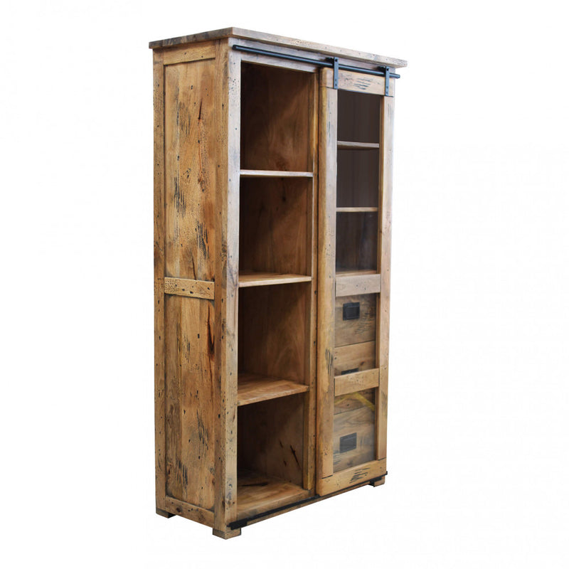 Mobile Warren 100x45x180 h cm in Legno Marrone-3