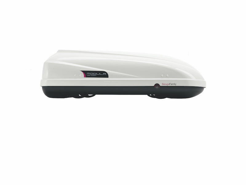 Box Cofano Auto Portatutto da Tetto 420L Modula CS Beluga Bianco Lucido-1