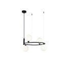 Lampada pendente Modern in Metallo Ring Nero-1