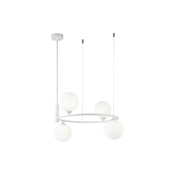 Lampe à suspension moderne en métal blanc Ring sconto