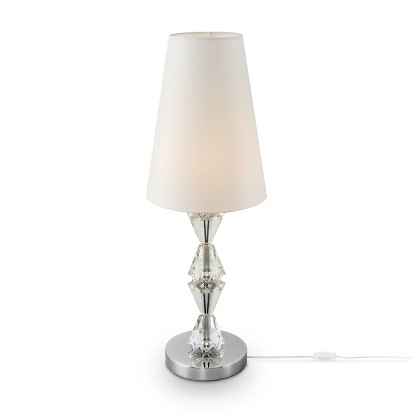 sconto Lampe de table moderne en Métal Chromé Florero