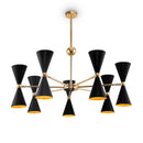 Lampada pendente Modern in Metallo Vesper Nero con Oro-1