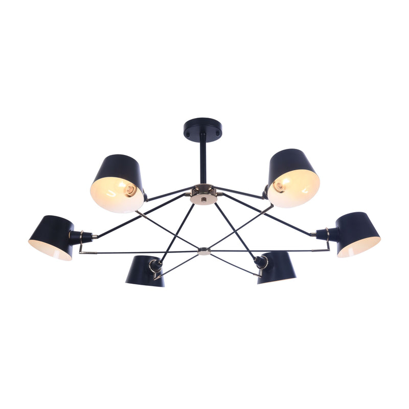 Lampadario Modern in Metallo Abigail Nero-1