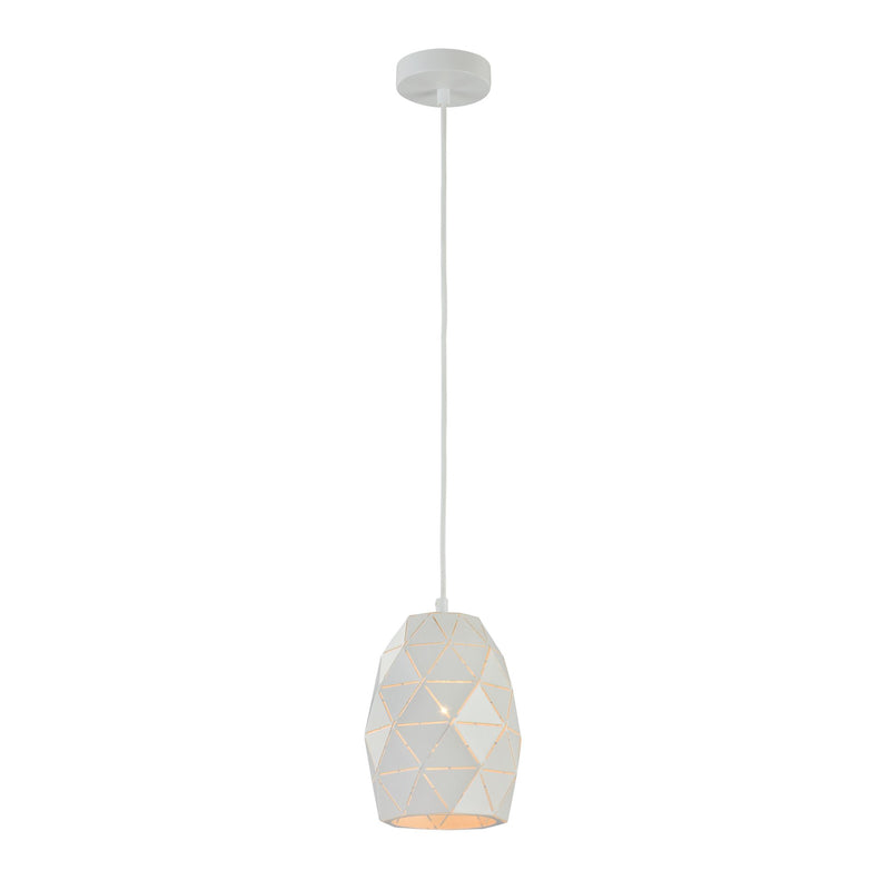 Lampada pendente Pendant in Metallo Louvre Bianco-1