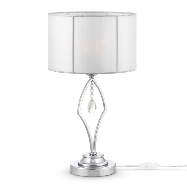 acquista Lampe de table néoclassique en métal chromé Mirage