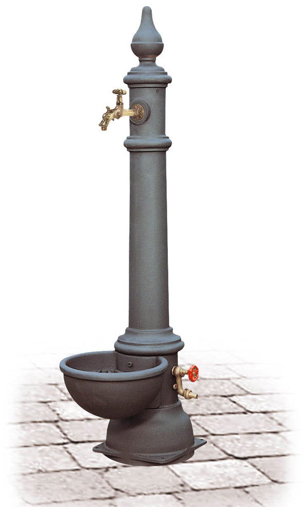 sconto Fontaine de jardin en fonte Morelli Monachella avec robinet et bouche d'incendie