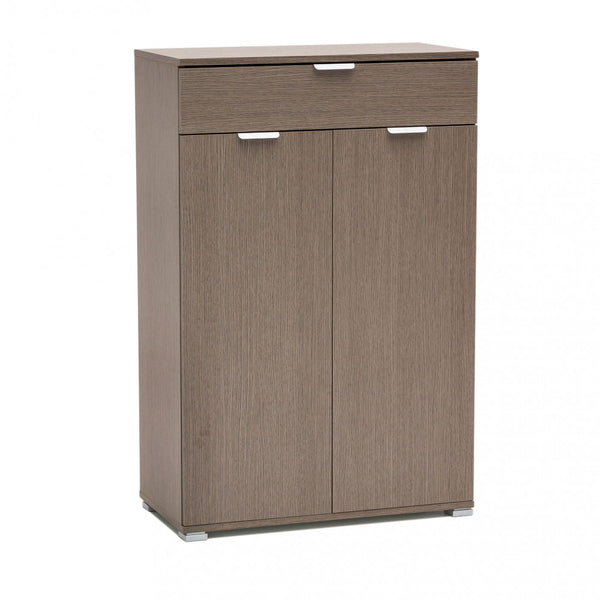 sconto Armoire avec 2 portes et 1 tiroir 75x38x112 h cm en aggloméré bilaminé chêne gris