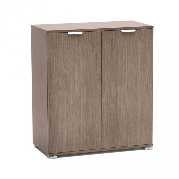 sconto Armoire avec 2 portes en chêne 75x38x85 h cm en aggloméré bilaminé gris