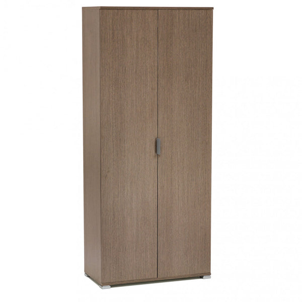 sconto Armoire à 2 portes 75x38x174 h cm en aggloméré bilaminé chêne gris