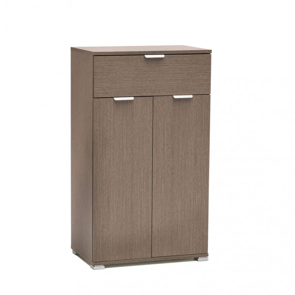 Armoire avec 2 portes et 1 tiroir 60x38x103 h cm en aggloméré bilaminé chêne gris prezzo