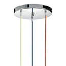 Sospensione 3 Luci Cavo Tessuto Blu Verde Rosso Lampadario Moderno E27 Ambiente MT3201905-2